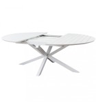 Outdoor Round Table Extendable - Camelot - White Tables