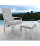 Outdoor Reclining Armchair - Jakarta - White - Chairs/Footstools/Coffee Table Armchairs and Lounge armchairs