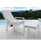 Outdoor Reclining Armchair - Jakarta - White - Chairs/Footstools/Coffee Table Armchairs and Lounge armchairs