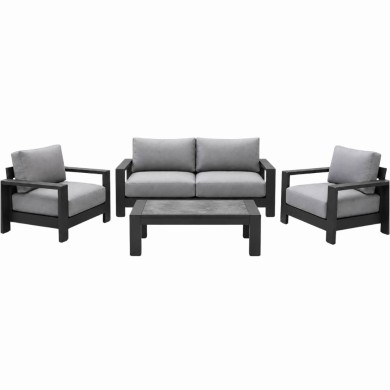 BOA VISTA LOUNGE SET (4-PIECE) – WITH CUSHIONS – GREY / ANTHRACITE