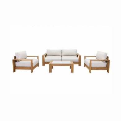 Lounge set 4pcs BOA VISTA with cushions - light grey / light brown Lounge set 4pcs BOA VISTA with cushions - light grey / light brown