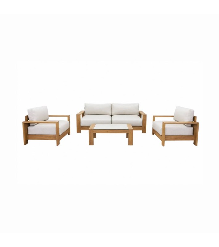 Lounge set 4pcs BOA VISTA with cushions - light grey / light brown Lounge set 4pcs BOA VISTA with cushions - light grey / light brown
