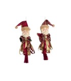 Singing Santa Tassel Orn (2 Ass.) - Burgundy - 22Cm Singing Santa Tassel Orn (2 Ass.) - Burgundy - 22Cm