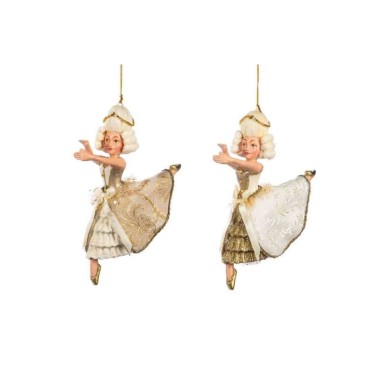 Sun King Baroque Ballerina Lady Orn (2 Ass.) - Gold - 15Cm