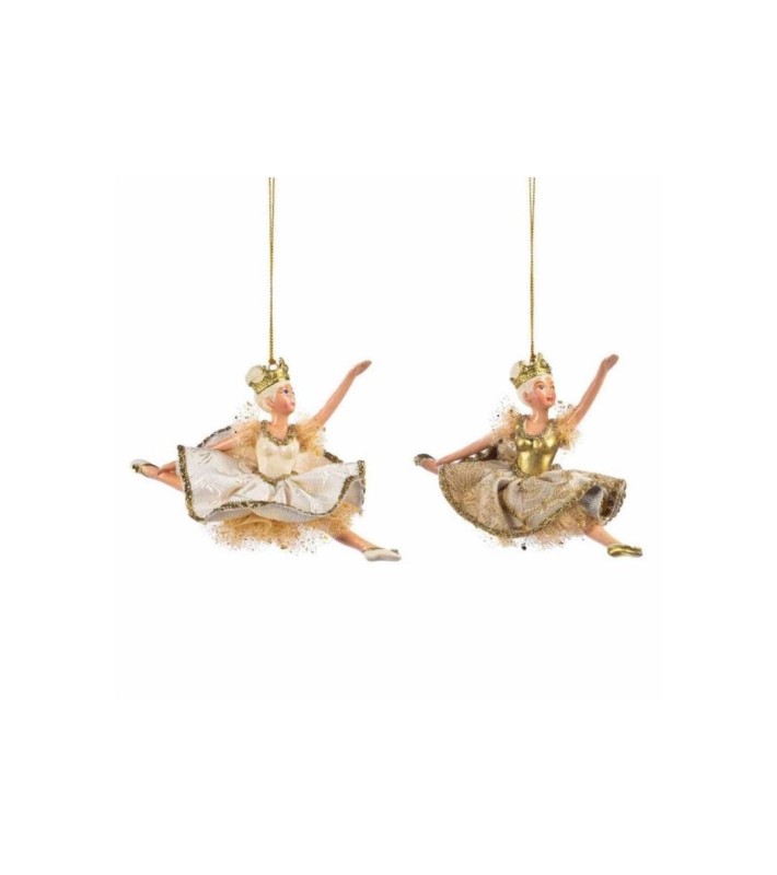 Sun King Baroque Jumping Ballerina Orn (2 Ass.) - Gold - 15Cm Sun King Baroque Jumping Ballerina Orn (2 Ass.) - Gold - 15Cm