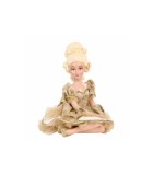 Sun King Baroque Sitting Lady - Gold - 22Cm