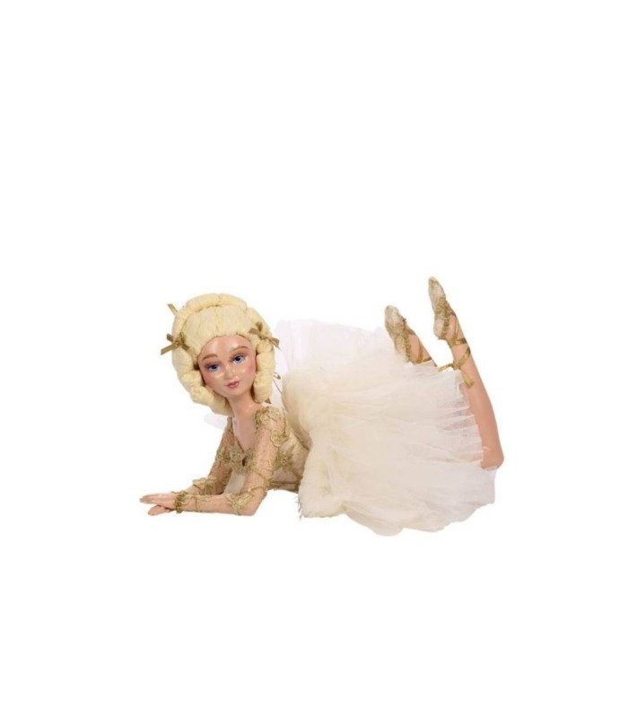 Swan Queen Lying Swan Ballerina Doll - White/Gold - 45,5Cm Swan Queen Lying Swan Ballerina Doll - White/Gold - 45,5Cm
