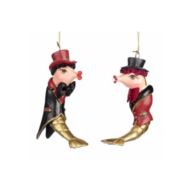 Champagne Bar Gentleman Shrimp Orn. (2 Ass.) - Black/Red - 11Cm Champagne Bar Gentleman Shrimp Orn. (2 Ass.) - Black/Red - 11Cm