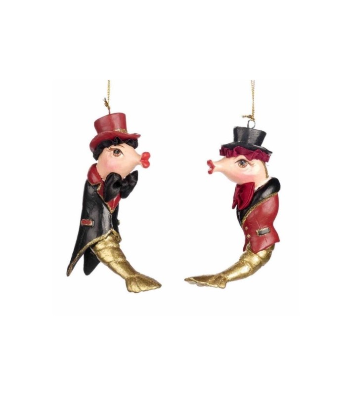 Champagne Bar Gentleman Shrimp Orn. (2 Ass.) - Black/Red - 11Cm Champagne Bar Gentleman Shrimp Orn. (2 Ass.) - Black/Red - 11Cm