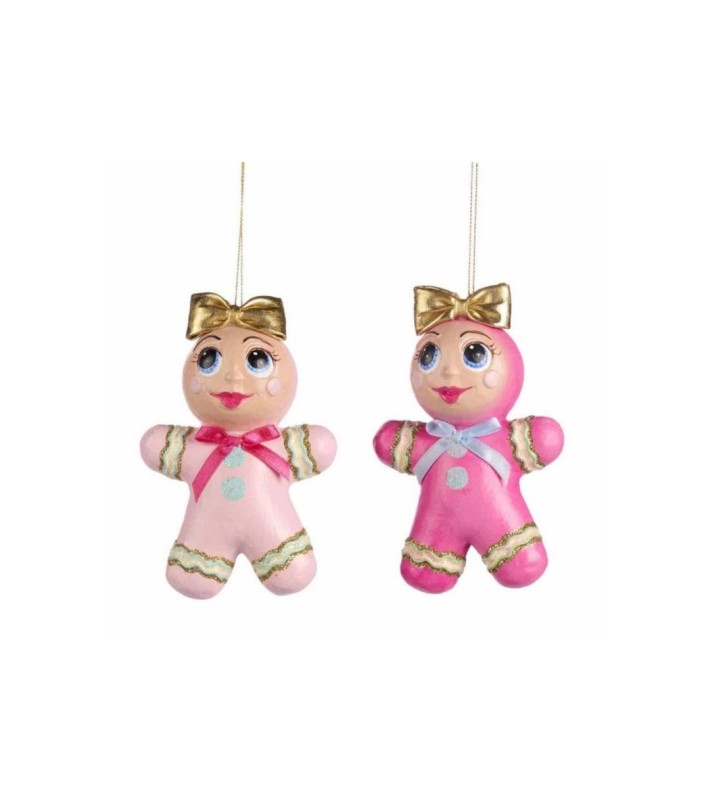 Trendy Candy Gingerbread Orn (2 Ass.) - Pink - 15Cm Trendy Candy Gingerbread Orn (2 Ass.) - Pink - 15Cm