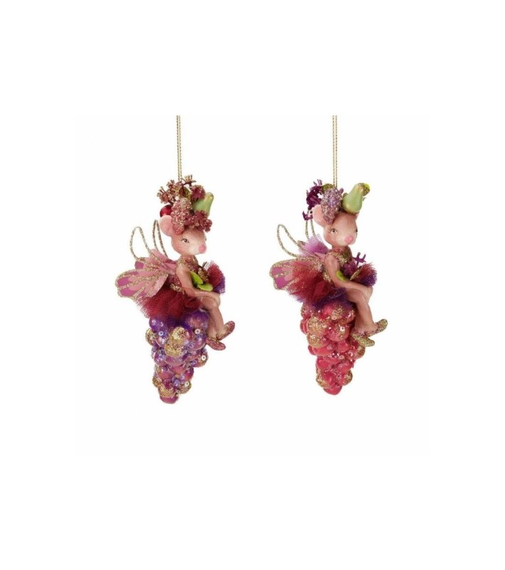 Banquet Bettina Grape Orn (2 Ass.) - Pink/Purple - 15,5Cm Banquet Bettina Grape Orn (2 Ass.) - Pink/Purple - 15,5Cm