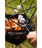 Fire Basket - Sierra - Black - 45x45xH71cm Wood BBQ