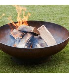Fire Pit - Jack 60 - Corten Steel - Rusetd - D60xH25cM Wood BBQ