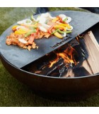 Fire Pit - Jack 60 - Corten Steel - Rusetd - D60xH25cM Wood BBQ