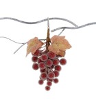 Decorative Branch with Clip - Grape - Burgundy - 23cm