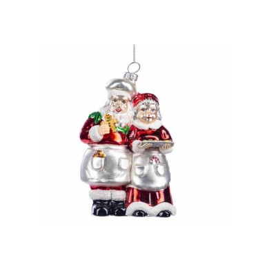 Στολιδι Gingerbread Αη Βασιλης & Κυρια Claus - Κοκκινο/Λευκο - 9Εκ. Στολιδι Gingerbread Αη Βασιλης & Κυρια Claus - Κοκκινο/Λευκο - 9Εκ.