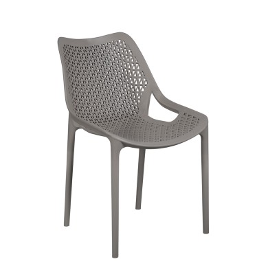 Outdoor chair - Bruna  - Grey - L56cmxW49cmxH83cm