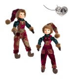 Decorative Santa Helper - Burgundy - 39cm (2 assorted designs)