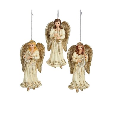 Ornament Angel - Resin Gold 13.33cm (3 designs)