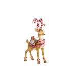 Standing Candy Deer Decoration - Brown/Red/Multi - 51Cm