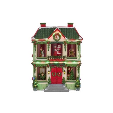 Ed Musical Motor Xmas House - Green/Red - 47Cm (Bat. Op) Ed Musical Motor Xmas House - Green/Red - 47Cm (Bat. Op)