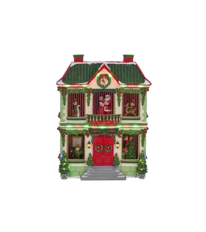 Ed Musical Motor Xmas House - Green/Red - 47Cm (Bat. Op) Ed Musical Motor Xmas House - Green/Red - 47Cm (Bat. Op)