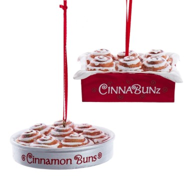 Ornament Cinammon Buns - Resin Red/White 6.985cm (3 designs)