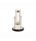 HOURGLASS/ SAND CLOCK ALUMINIUM GLASS - 15X15X26CM