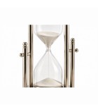 HOURGLASS/ SAND CLOCK ALUMINIUM GLASS - 15X15X26CM