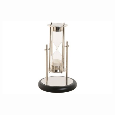 HOURGLASS/ SAND CLOCK ALUMINIUM GLASS - 15X15X26CM HOURGLASS/ SAND CLOCK ALUMINIUM GLASS - 15X15X26CM