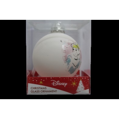 Ornament Ball Princess Glass 8cm (2 designs)