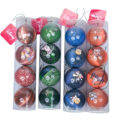 Ornament Ball Set Pooh - 4 Designs 6cm (4pcs)