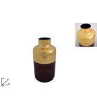 Βάζο Γυάλινο - Μπορντώ/Χρυσό 30εκ Βάζο Γυάλινο - Μπορντώ/Χρυσό 30εκ