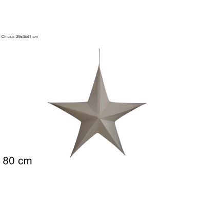 Decorative Star Closable - Velvet Beige 80cm Decorative Star Closable - Velvet Beige 80cm