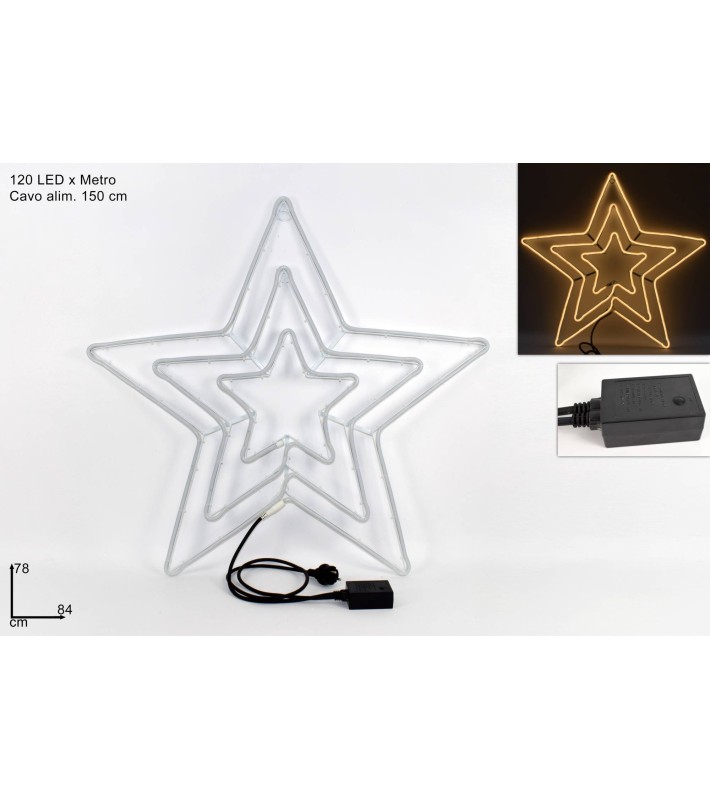Hanging Decoration with LED Light Star - Cold White Hanging Decoration with LED Light Star - Cold White