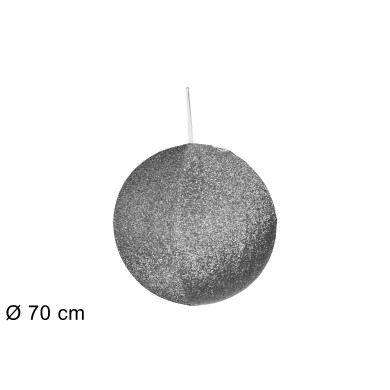 Decorative Inflatable Hanger Ball - Silver 70cm Decorative Inflatable Hanger Ball - Silver 70cm