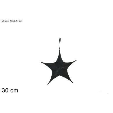 Decorative Hanging Star Foldable - Laminated Black 30cm Decorative Hanging Star Foldable - Laminated Black 30cm