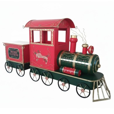 Metal Train - Red/Green - 280X75 H135Cm