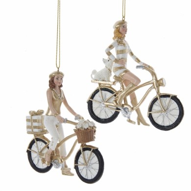 Ornament Bicycle - Gold 10.79cm (2 designs)
