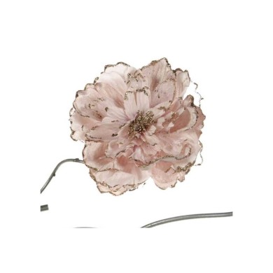 Glitter Peony On Clip - Light Pink - 19Cm Glitter Peony On Clip - Light Pink - 19Cm