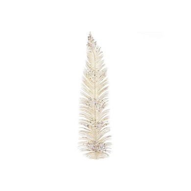 Metallic Sequin Plume & Fern Stem - Gold - 76Cm