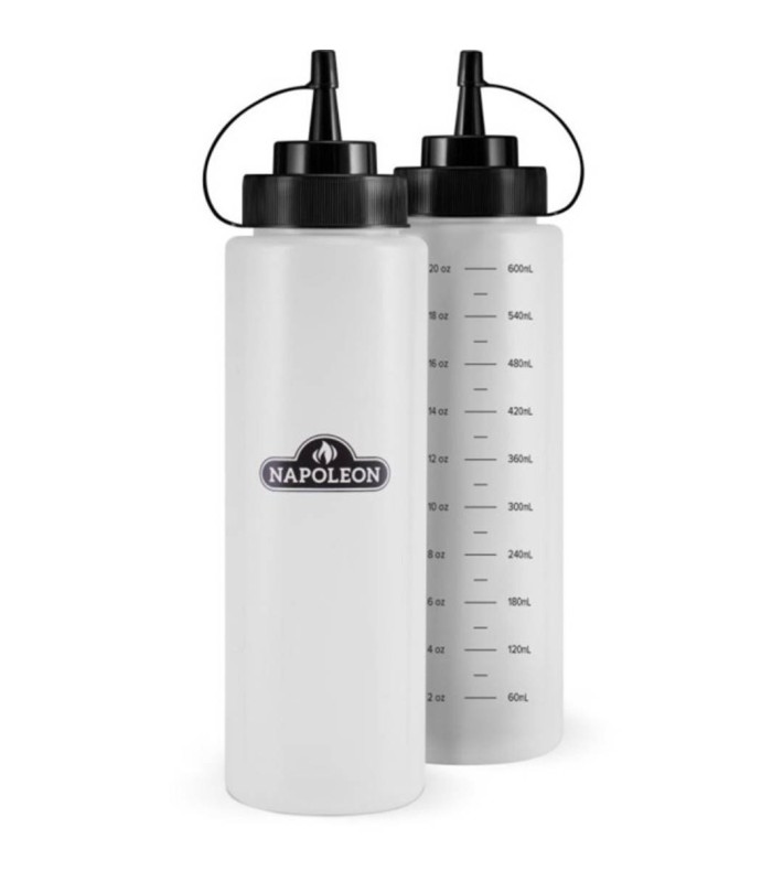 Squeeze Bottles (Set of 2) Napoleon - 600ml Each - 29 × 6.1 × 6.1cm Squeeze Bottles (Set of 2) Napoleon - 600ml Each - 29 × 6.1 × 6.1cm