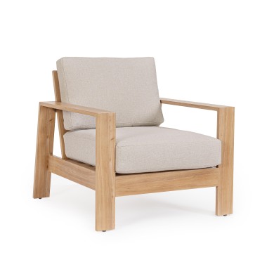 Armchair - Outdoor Albury Living Natural SolidTeak Wood 92x92x80cm