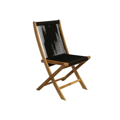 Outdoor  chair - Kilo - Black/Brown - 57x50x88cm