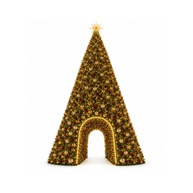 Giant Christmas Tree With Star-Door-Balls(Blue/Silver/Red/Green/Gold-8&10cm) - W/White Led - 15M Giant Christmas Tree With Star-Door-Balls(Blue/Silver/Red/Green/Gold-8&10cm) - W/White Led - 15M