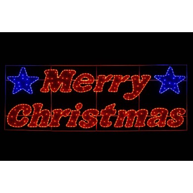 3D Hanging Design - Merry Christmas - Red/Blue - H1M IP67 3D Hanging Design - Merry Christmas - Red/Blue - H1M IP67