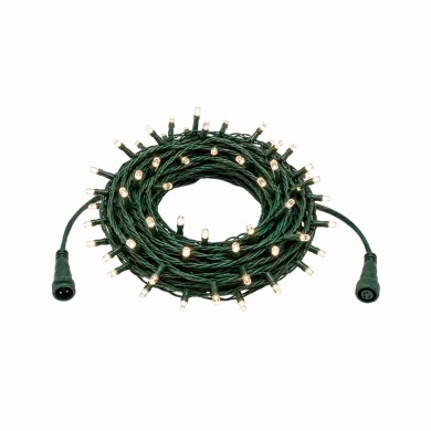 PVC Led String Lights 10m long (100leds) 24V - IP65 warm white color connectable PVC Led String Lights 10m long (100leds) 24V - IP65 warm white color connectable