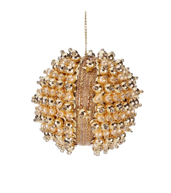 Ornament Ball - Trim Pearl - Gold - D8cm Ornament Ball - Trim Pearl - Gold - D8cm