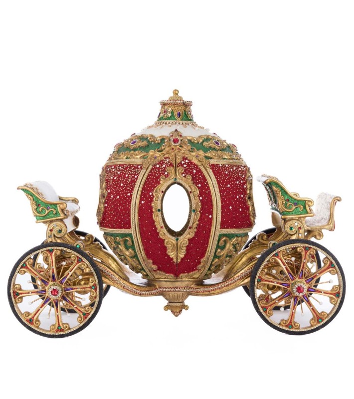 Ornament Carriage - Red/Gold - 59cm Ornament Carriage - Red/Gold - 59cm