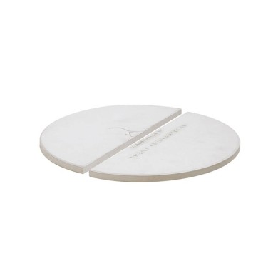 Half Moon Heat Deflector Plates (Set of 2) - Fits 47cm Kamado Grills